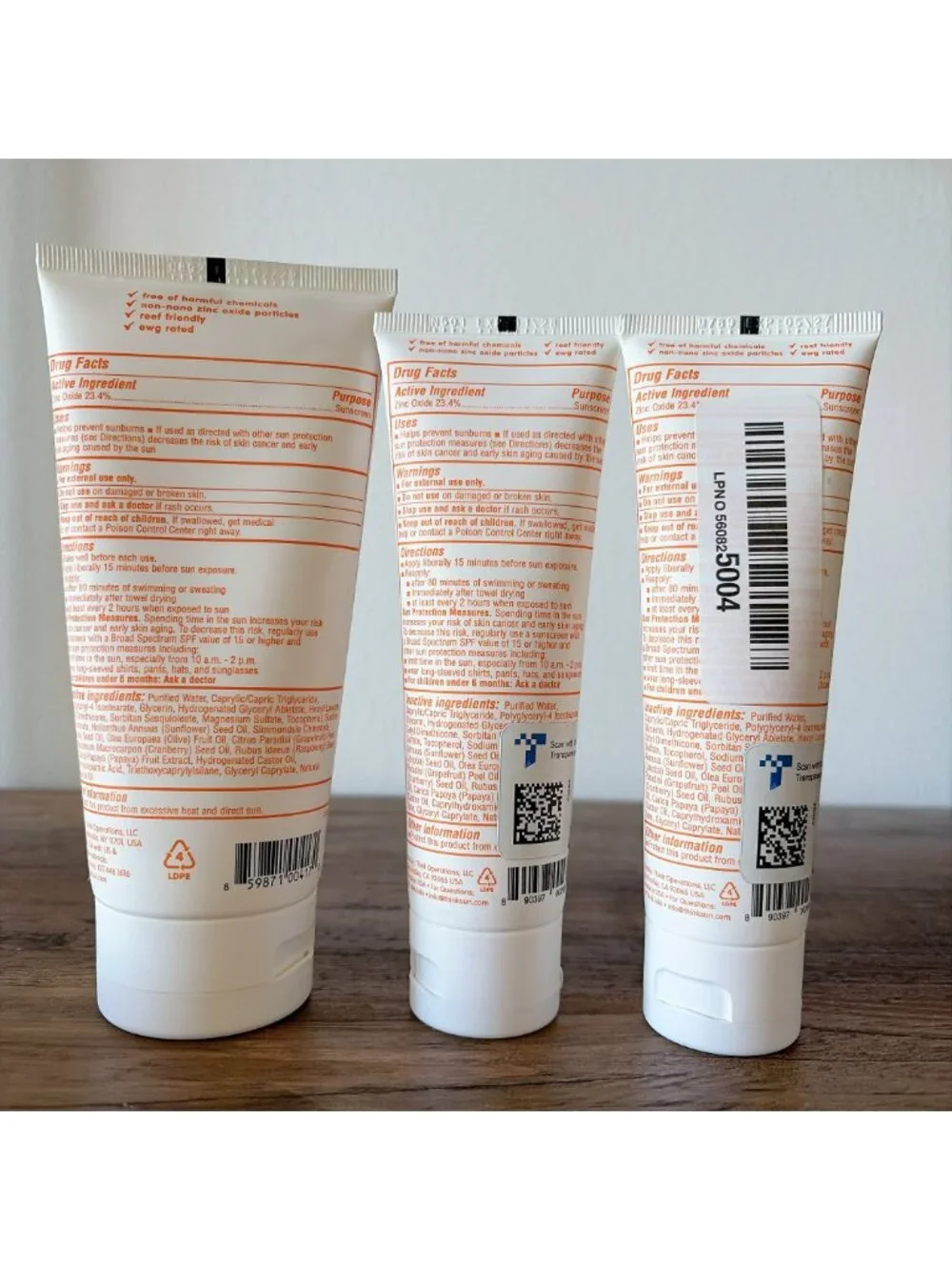 3x thinkbaby Mineral Sunscreen Lotion with Non-Nano Zinc Oxide SPF 50